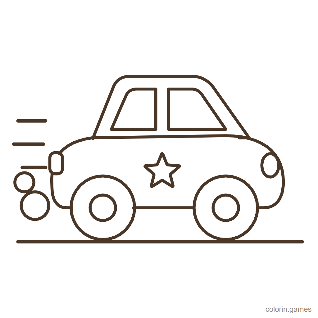 Dibujo de carro para colorear: Coche Veloz