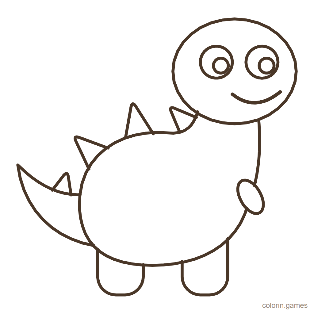 Dibujo de dinosaurio para colorear: Dinosaurio Bebé