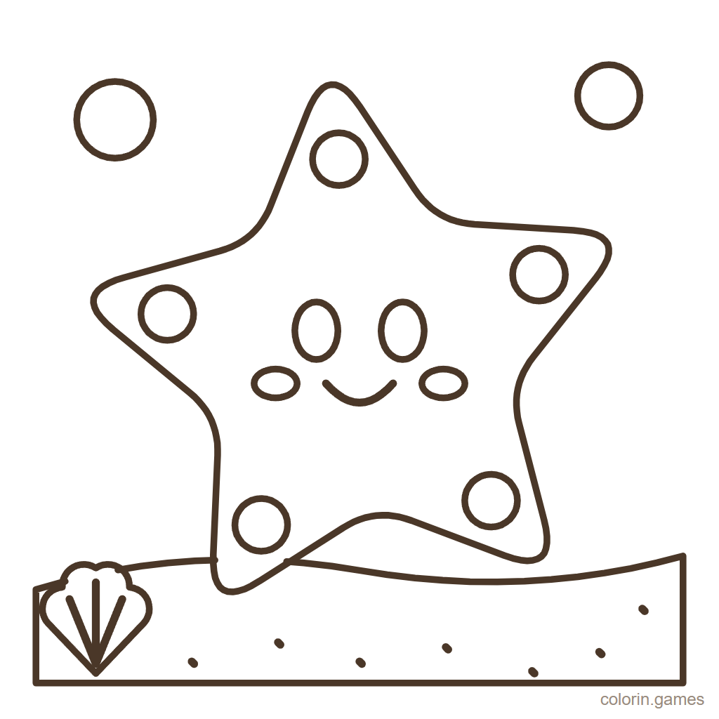 Dibujo de estrella de mar para colorear: Estrella de Mar