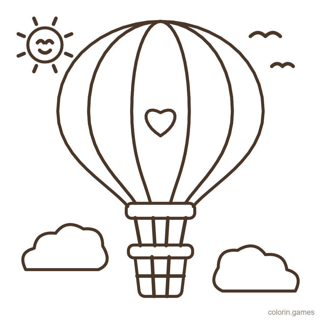 Dibujo de globo aerostático para colorear: Globo Aerostático