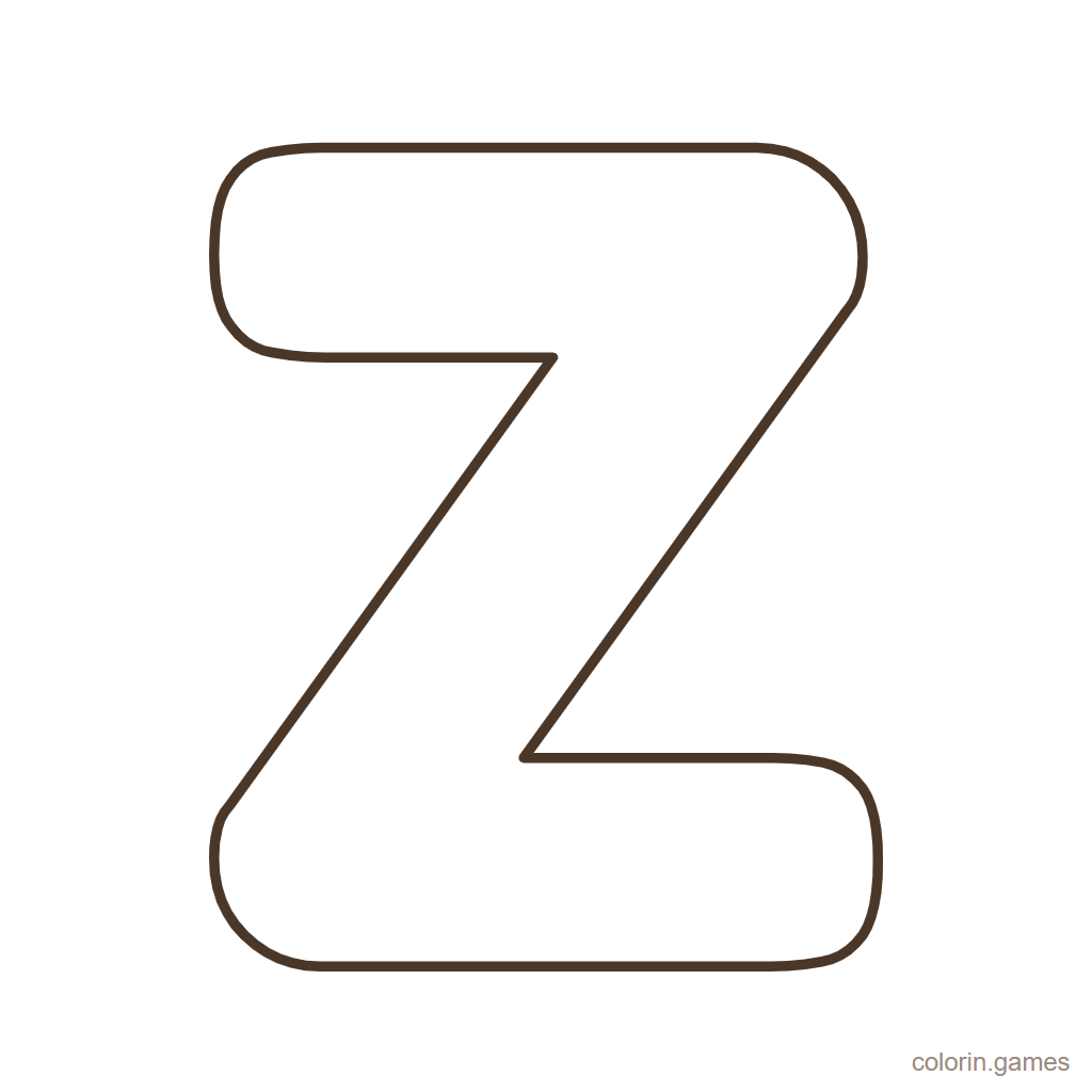 Letra Z para colorear