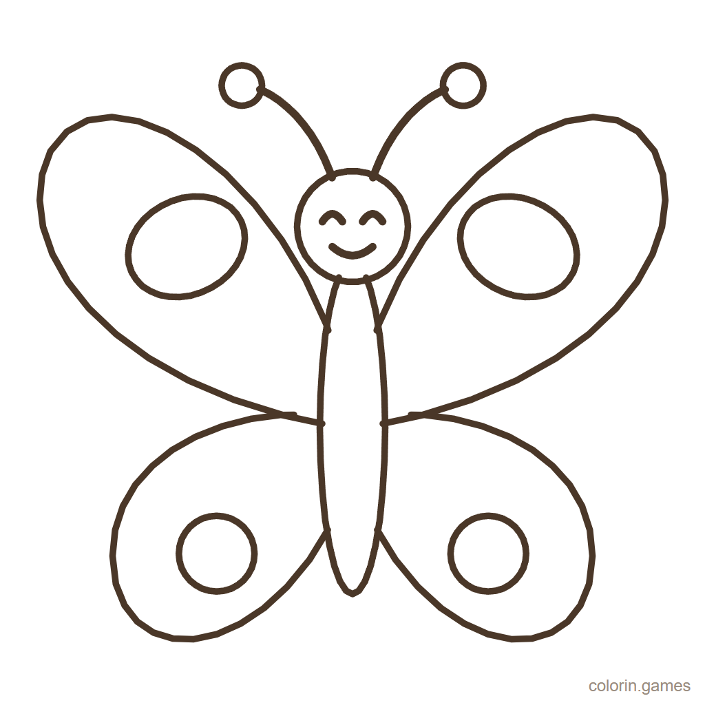 Dibujo de mariposa para colorear: Mariposa Mágica