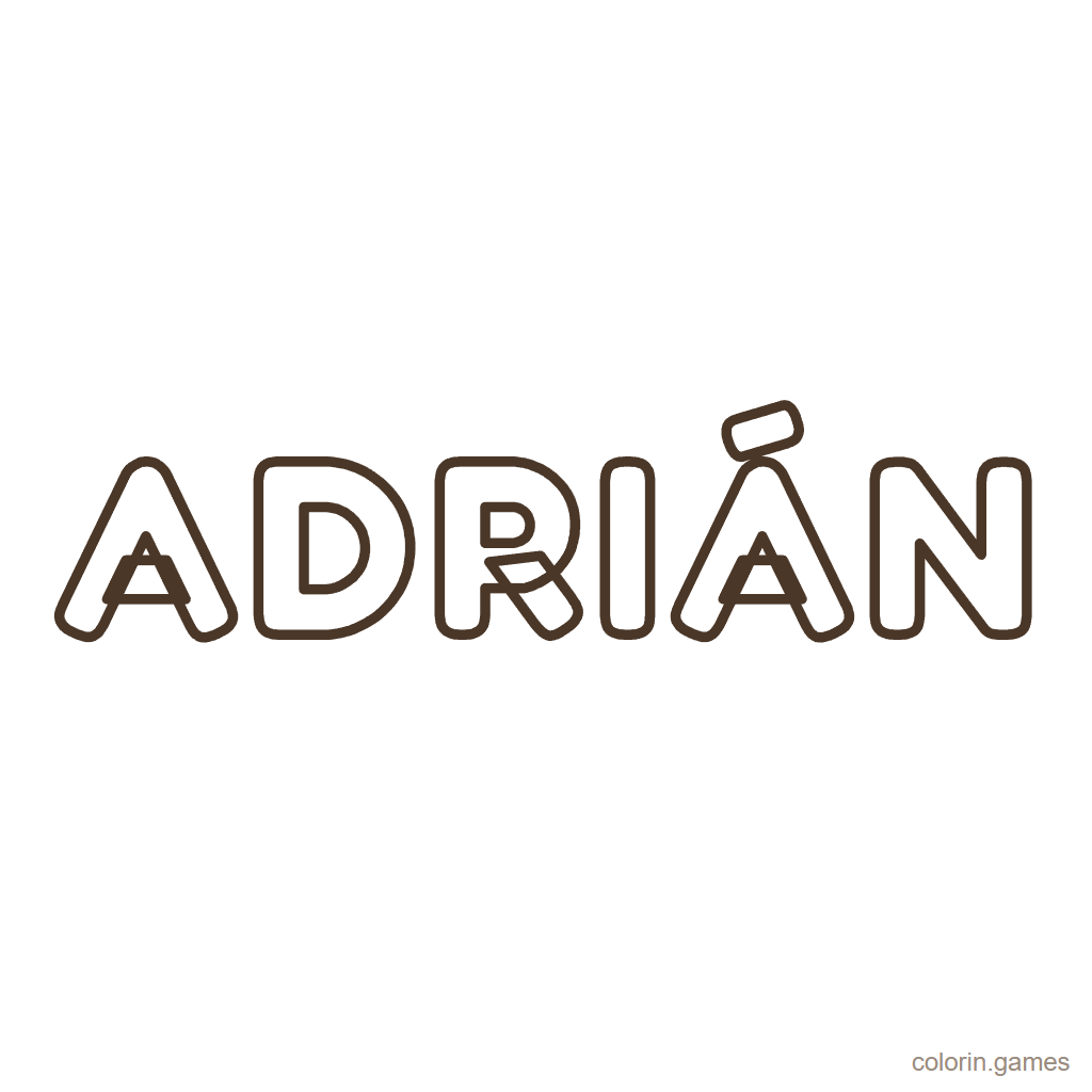 Nombre Adrián para colorear