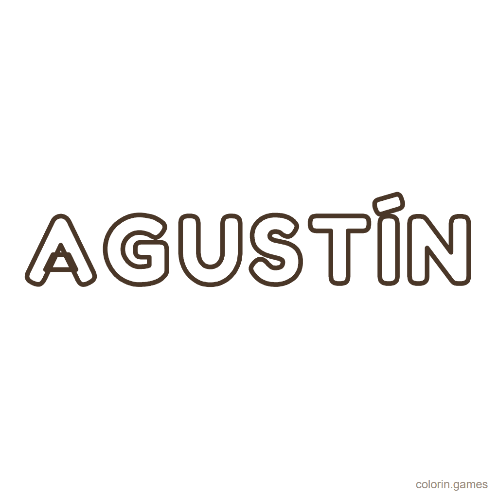 Nombre Agustín para colorear