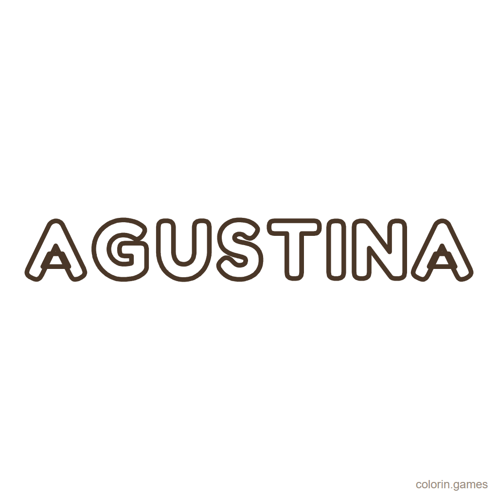 Nombre Agustina para colorear