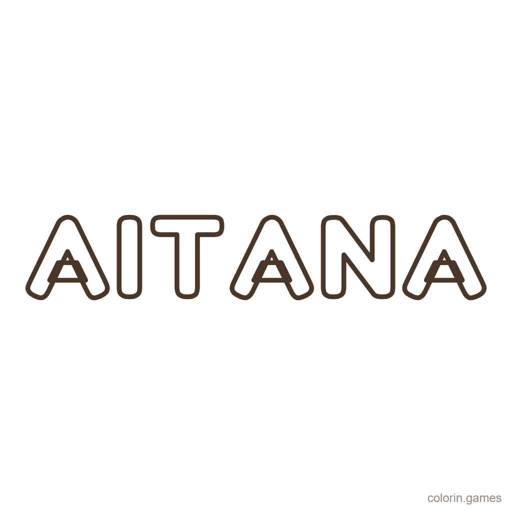 Nombre Aitana para colorear