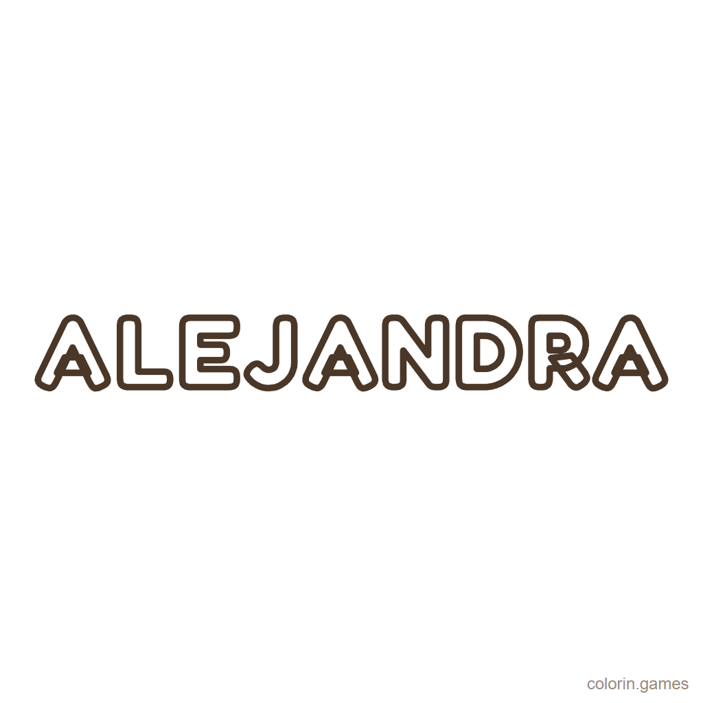Nombre Alejandra para colorear