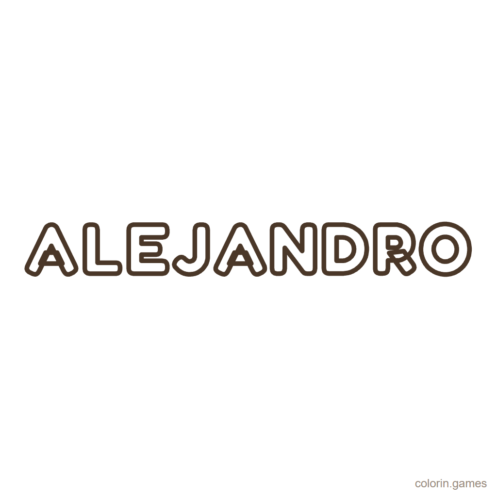 Nombre Alejandro para colorear