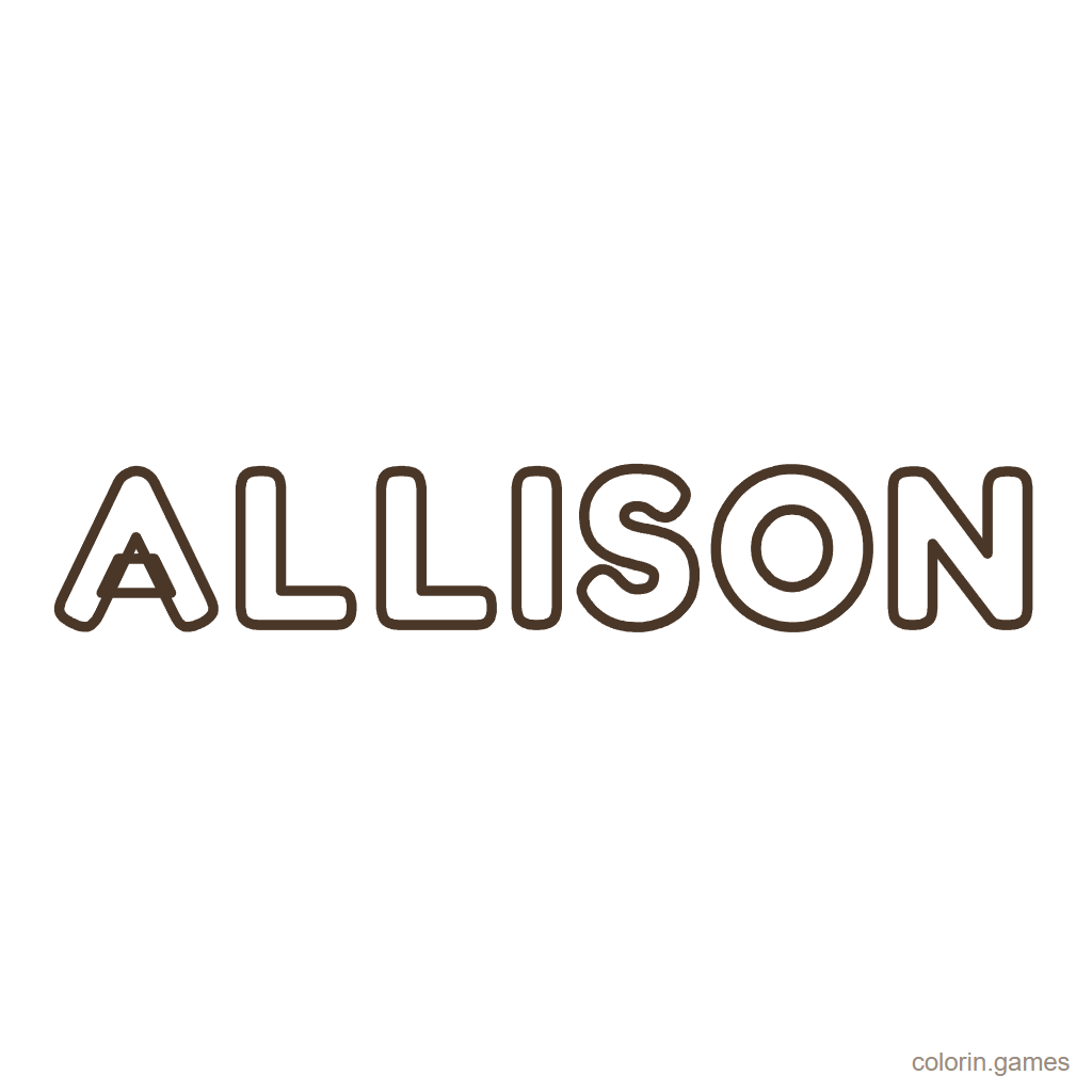 Nombre Allison para colorear