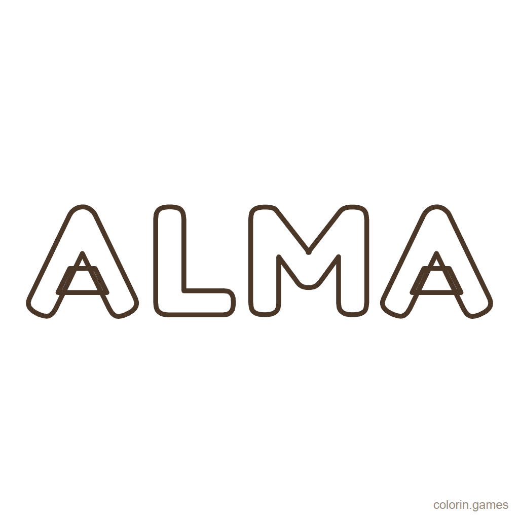 Nombre Alma para colorear
