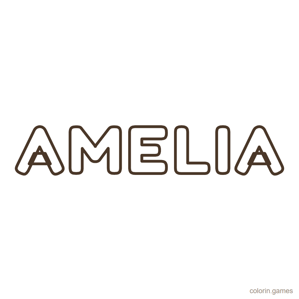 Nombre Amelia para colorear