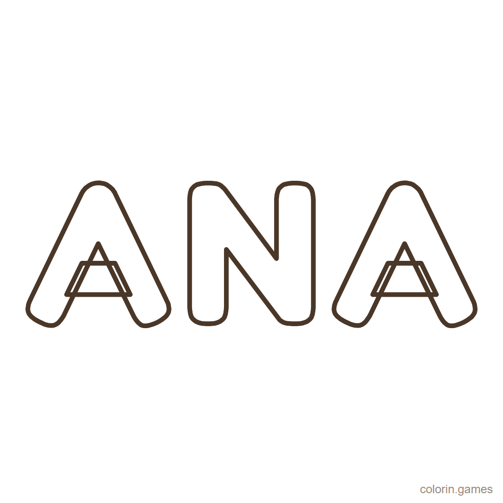 Nombre Ana para colorear
