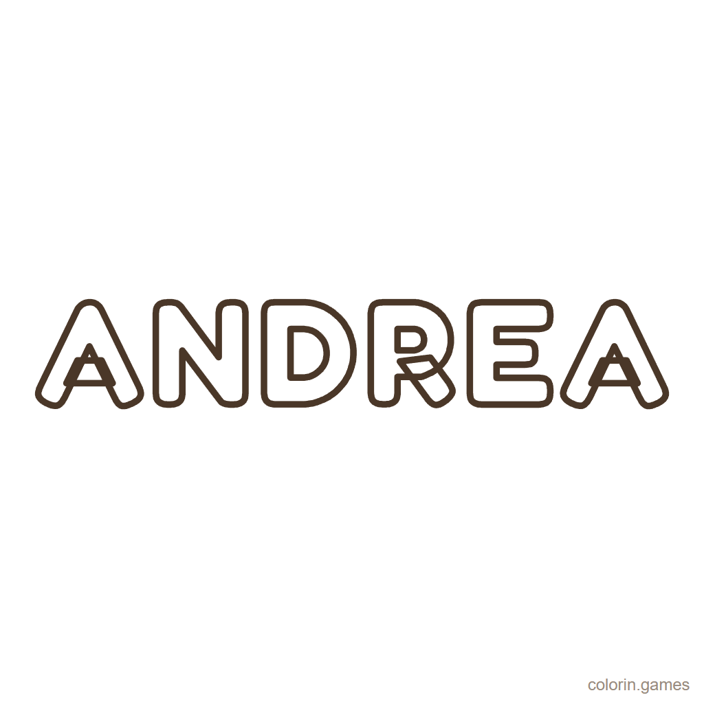 Nombre Andrea para colorear