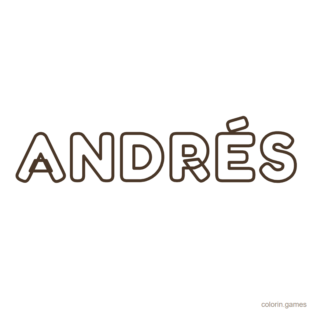Nombre Andrés para colorear