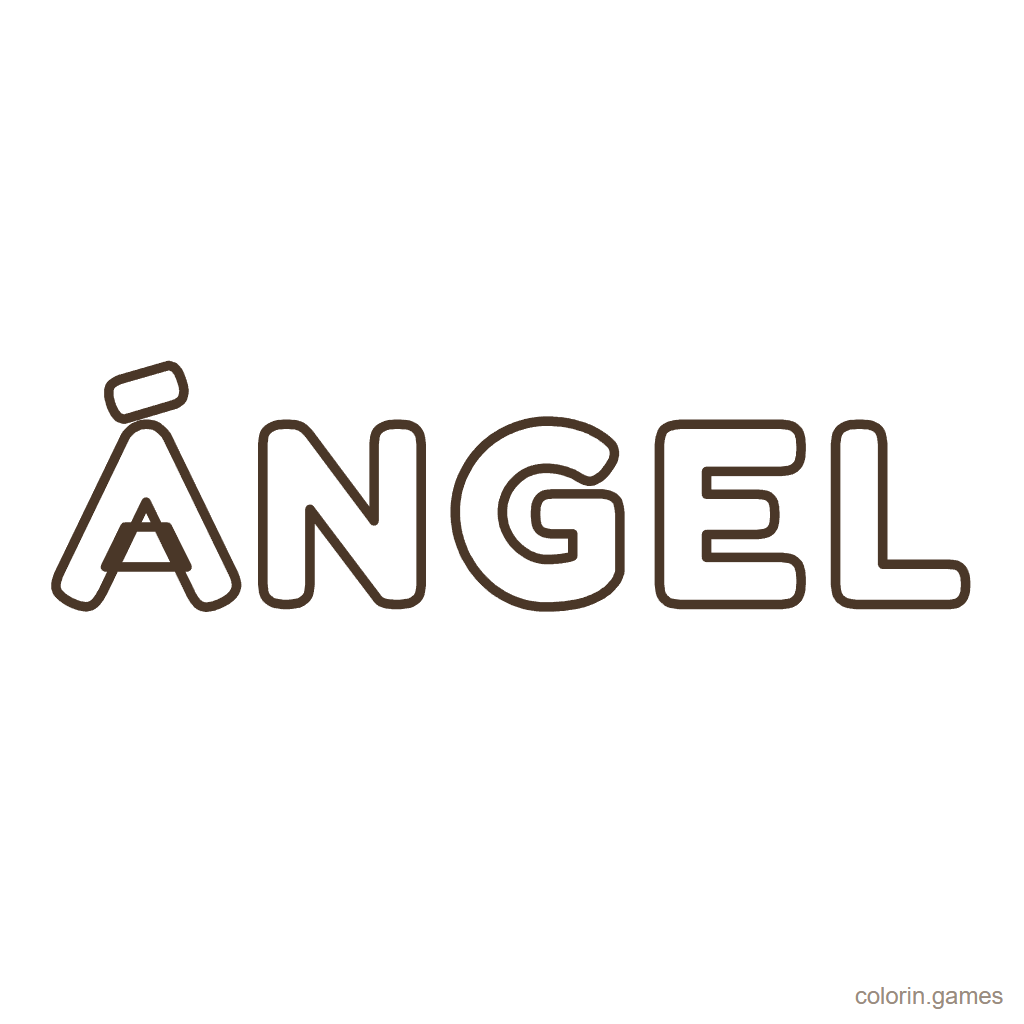 Nombre Ángel para colorear