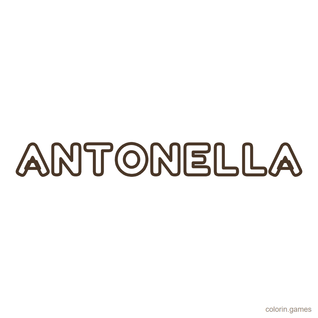 Nombre Antonella para colorear
