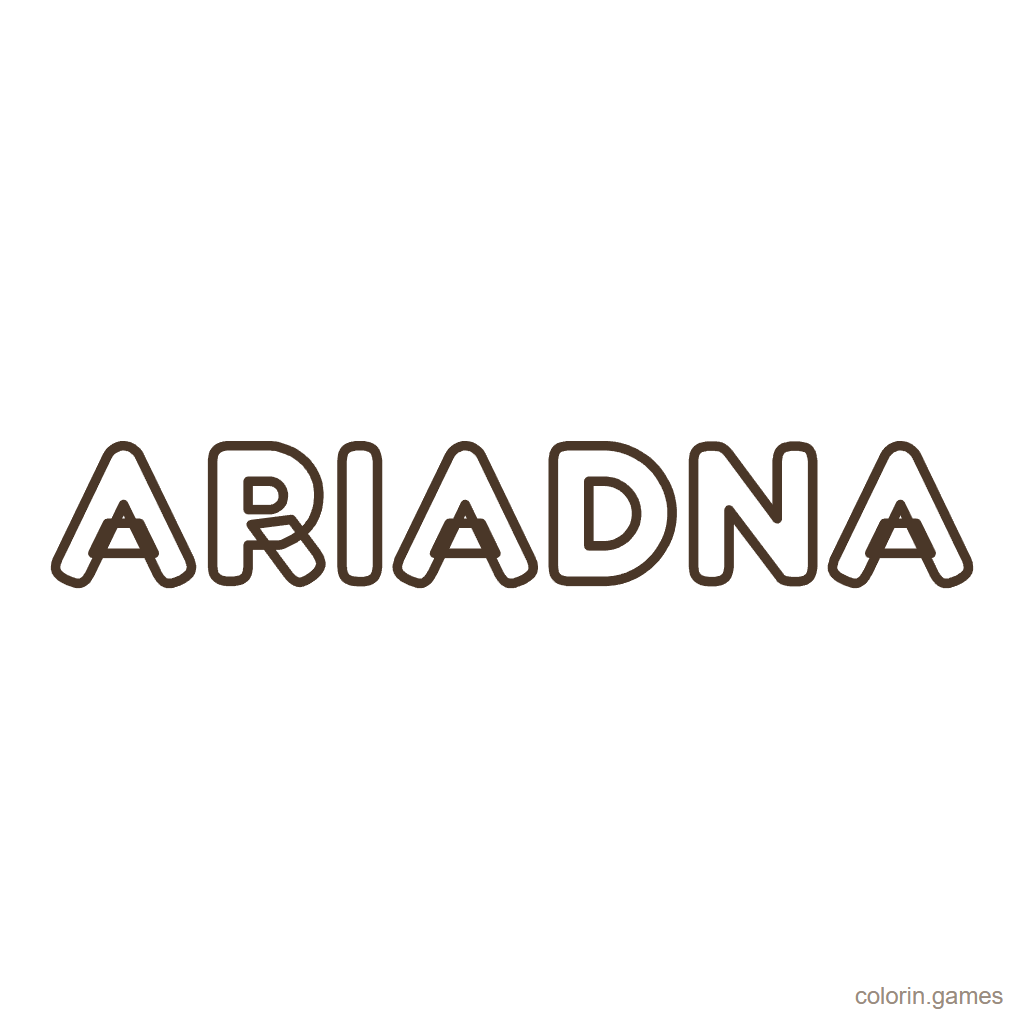 Nombre Ariadna para colorear
