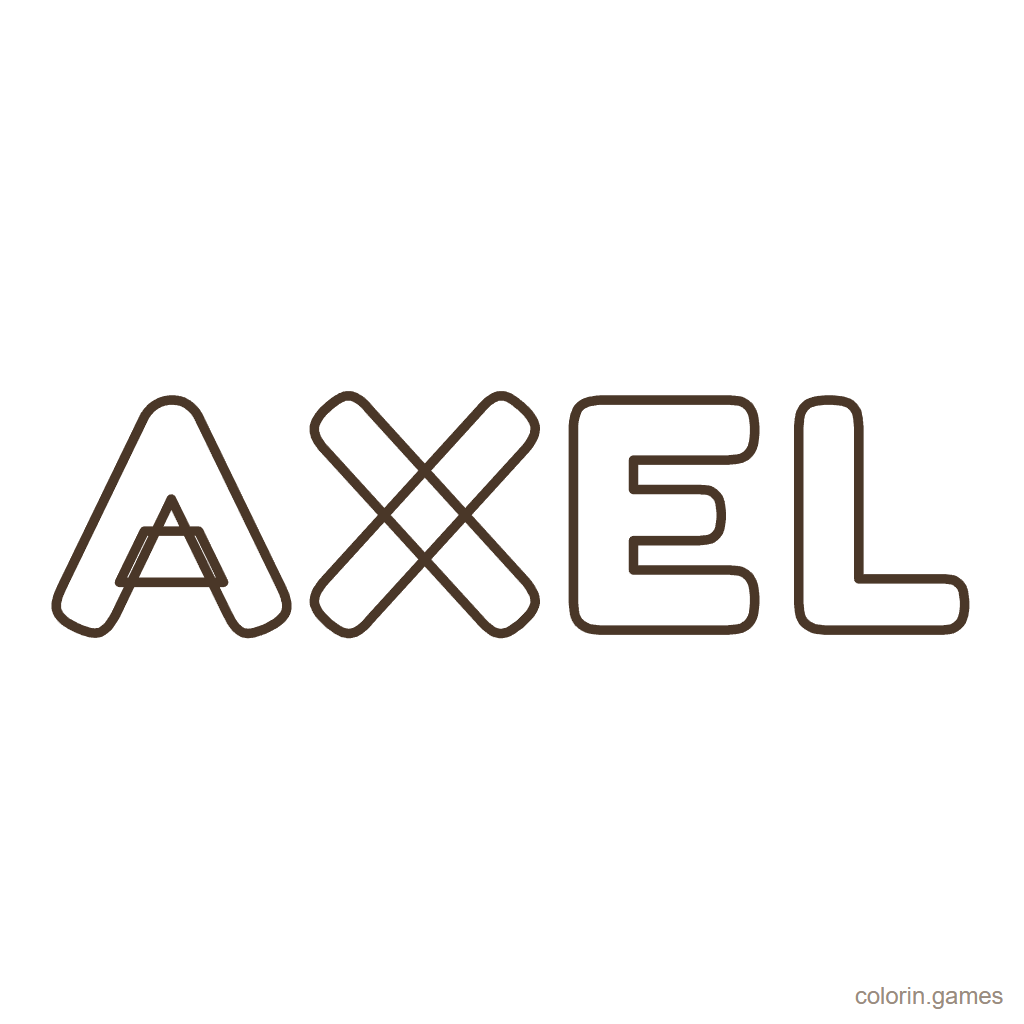 Nombre Axel para colorear