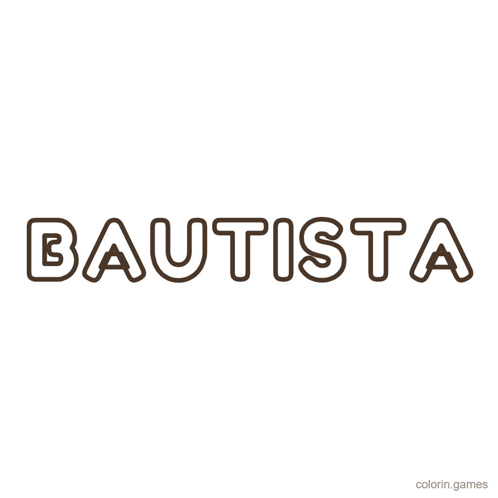 Nombre Bautista para colorear