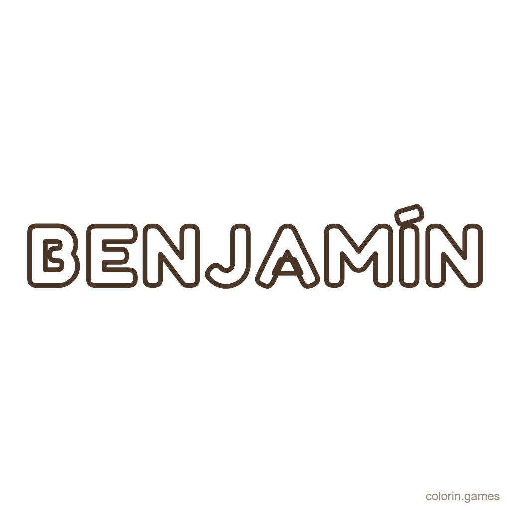 Nombre Benjamín para colorear