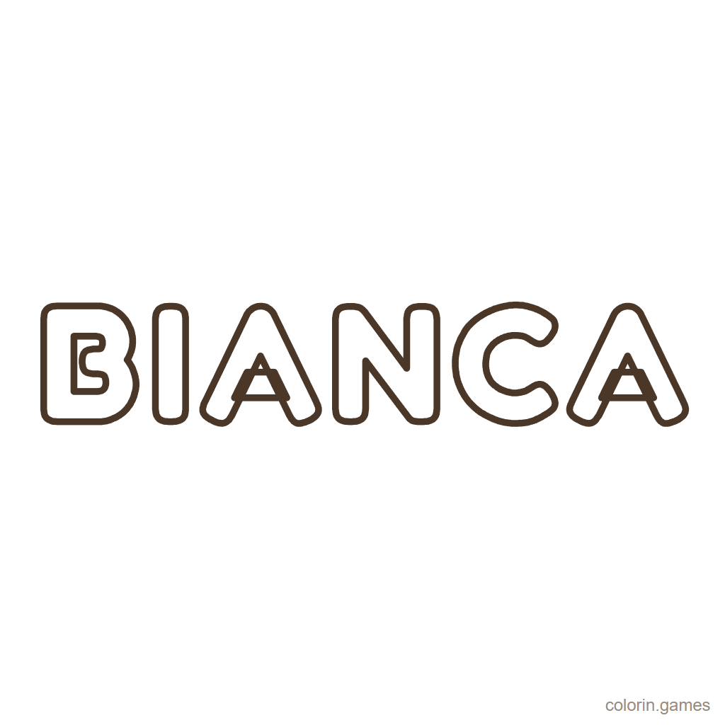 Nombre Bianca para colorear