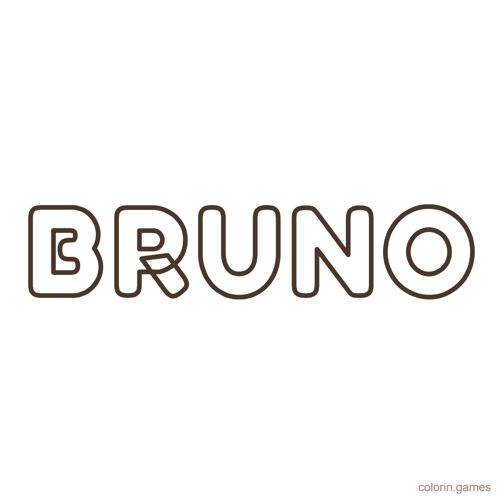 Nombre Bruno para colorear