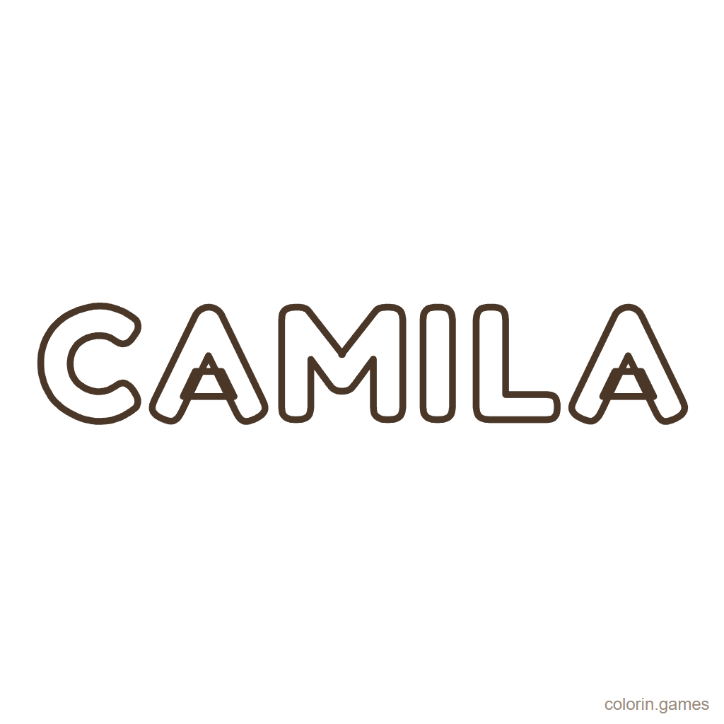 Nombre Camila para colorear