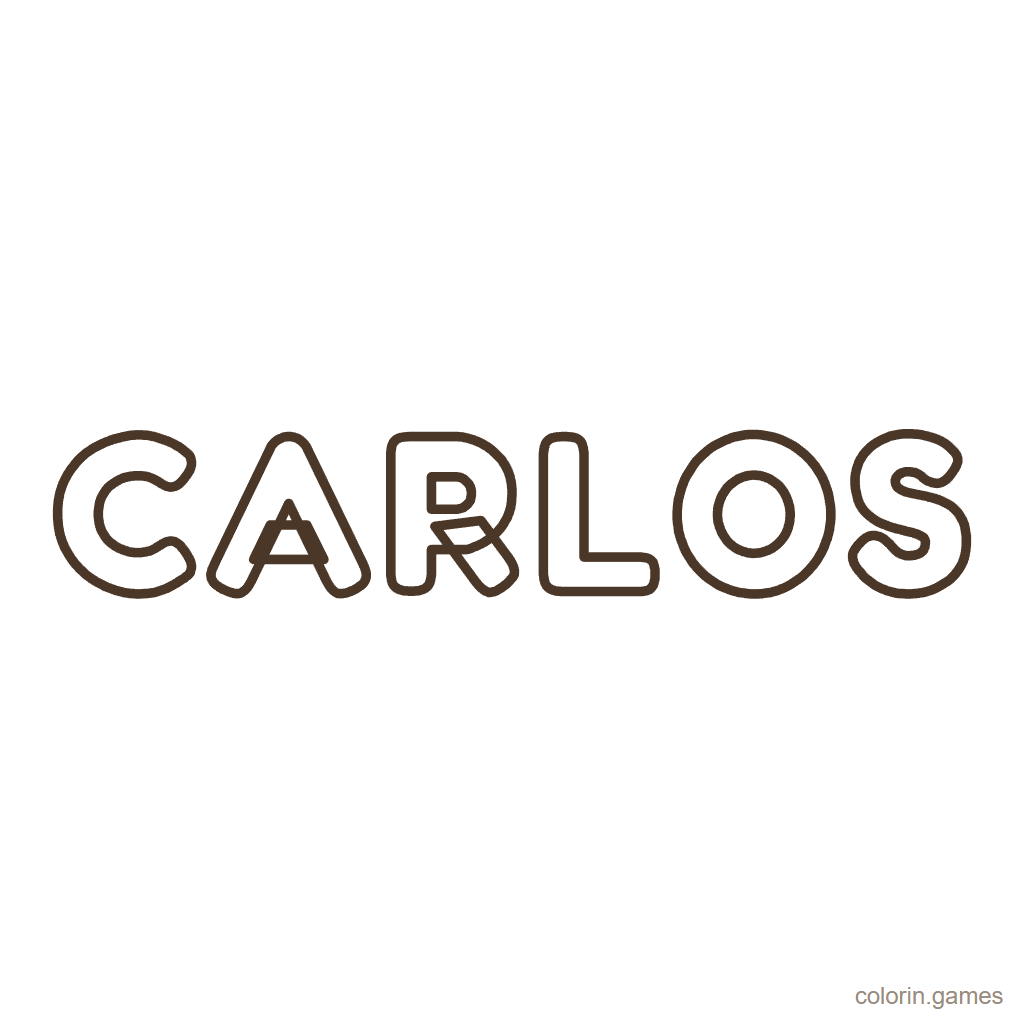 Nombre Carlos para colorear