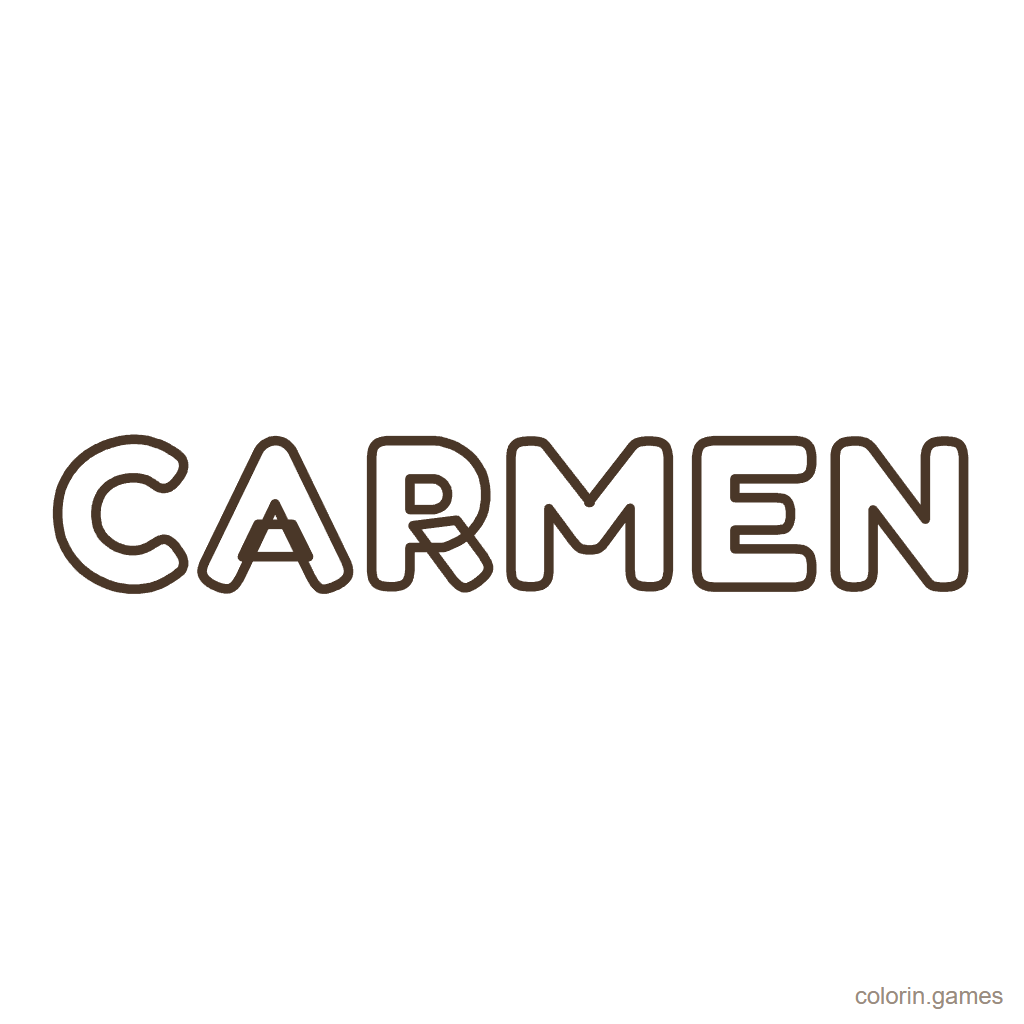 Nombre Carmen para colorear