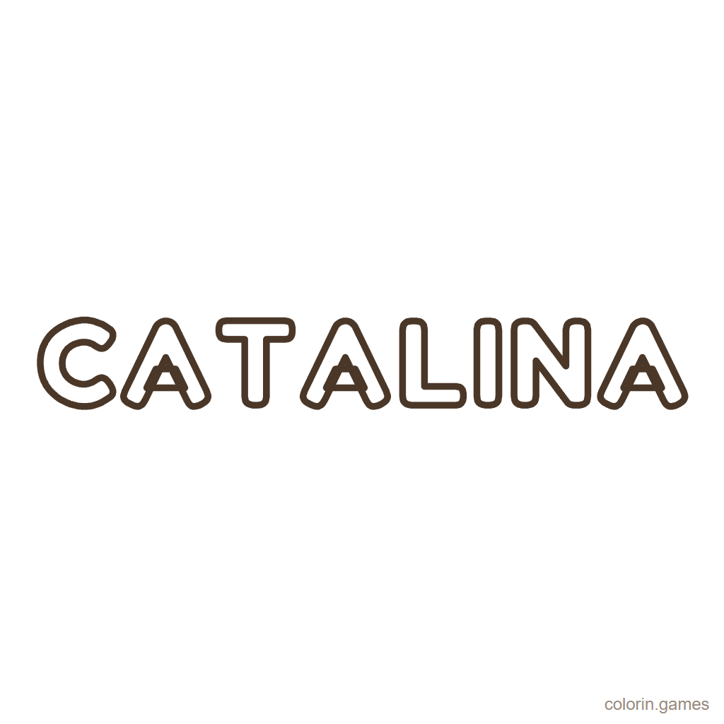 Nombre Catalina para colorear