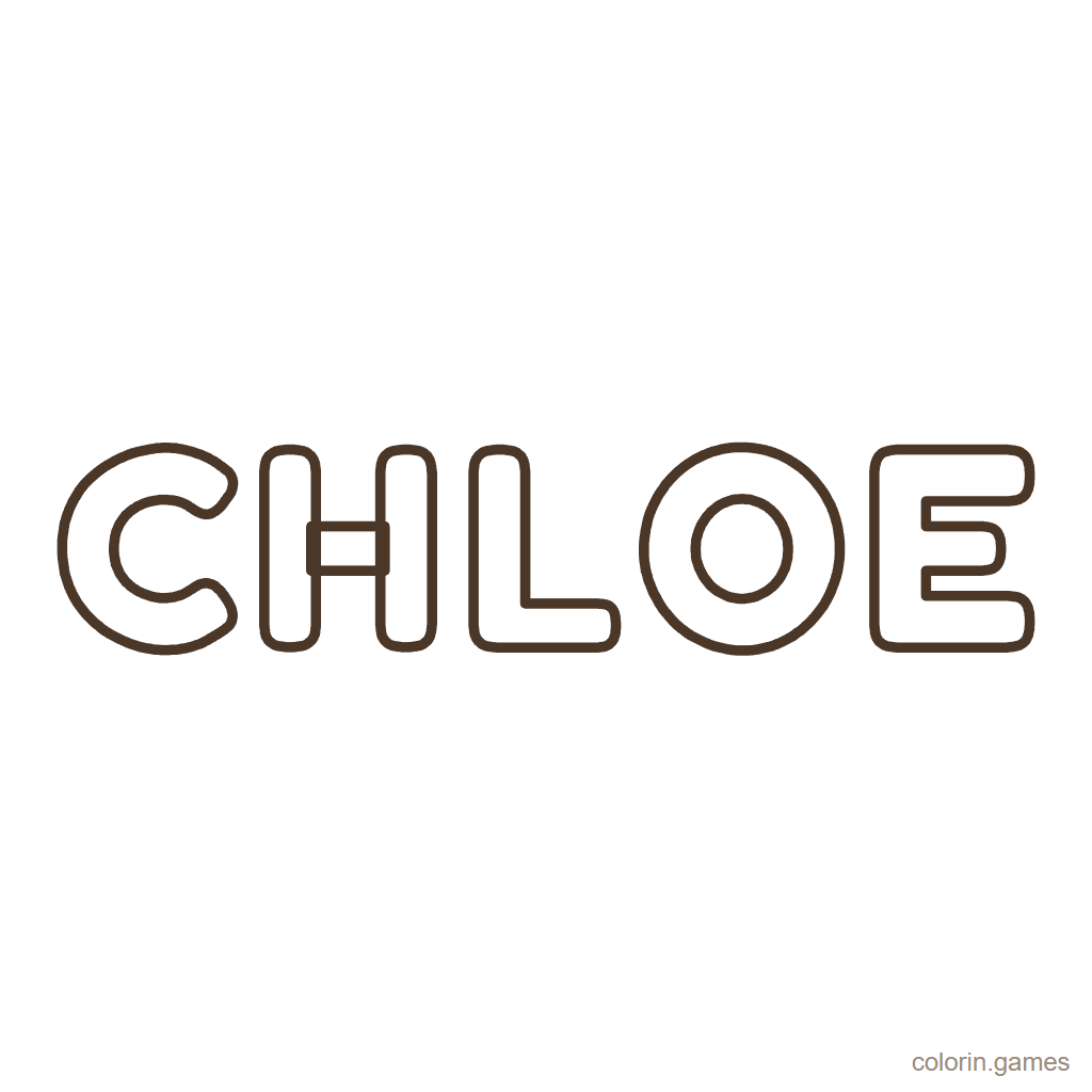Nombre Chloe para colorear