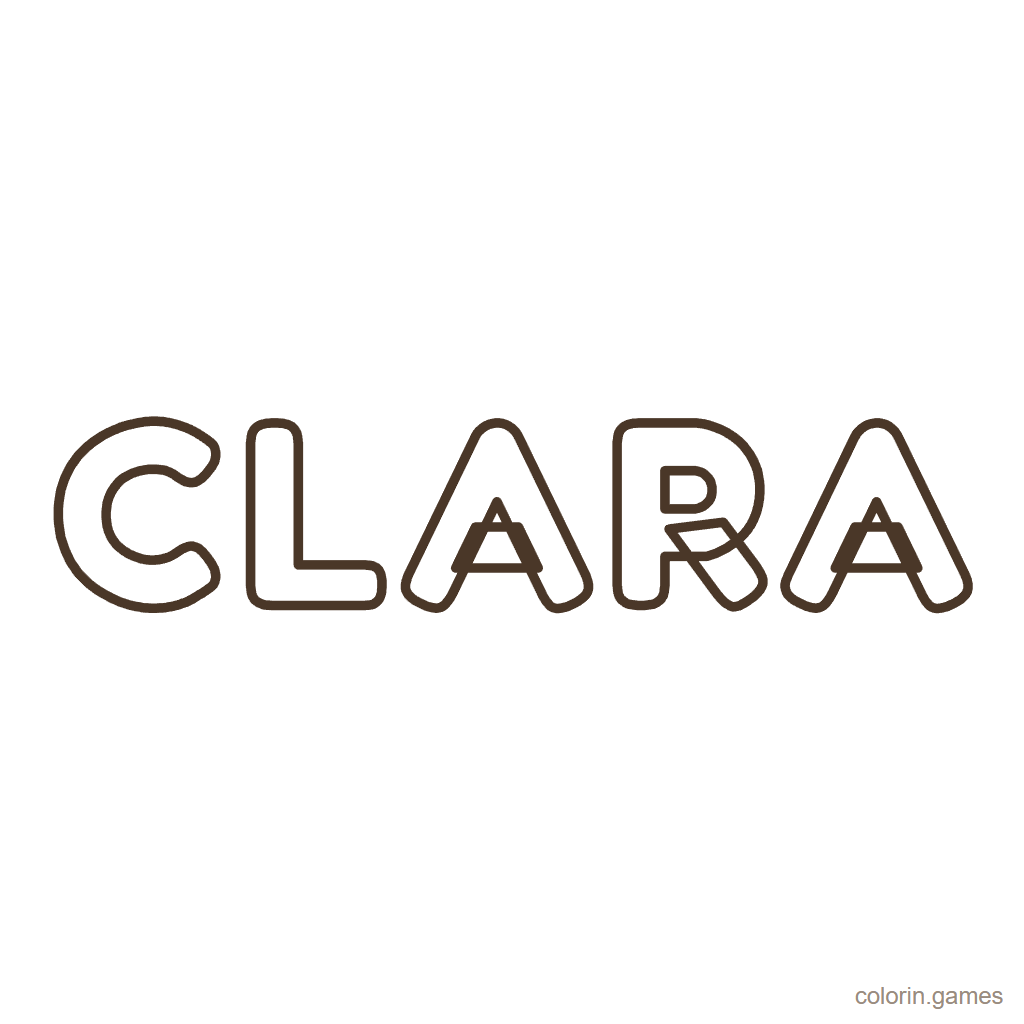 Nombre Clara para colorear
