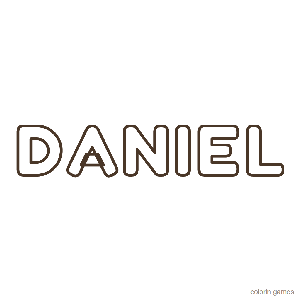 Nombre Daniel para colorear