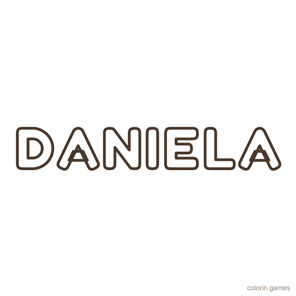 Nombre Daniela para colorear