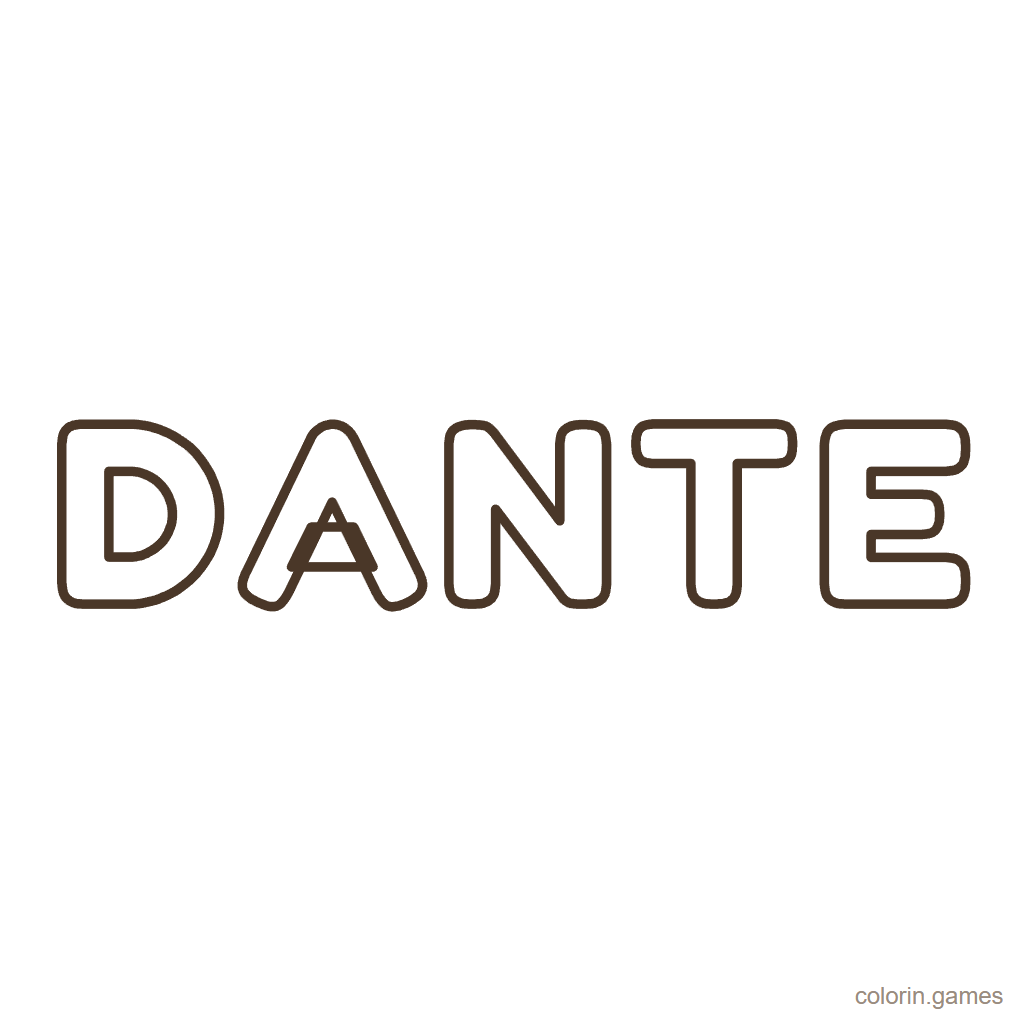 Nombre Dante para colorear