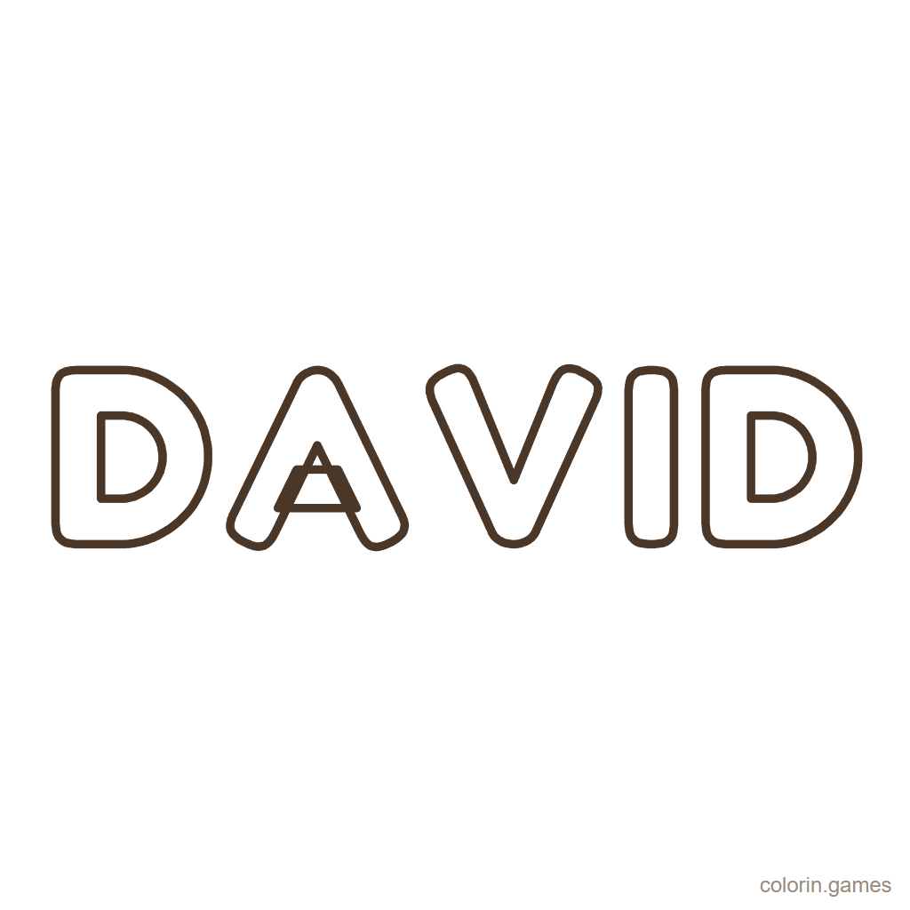 Nombre David para colorear