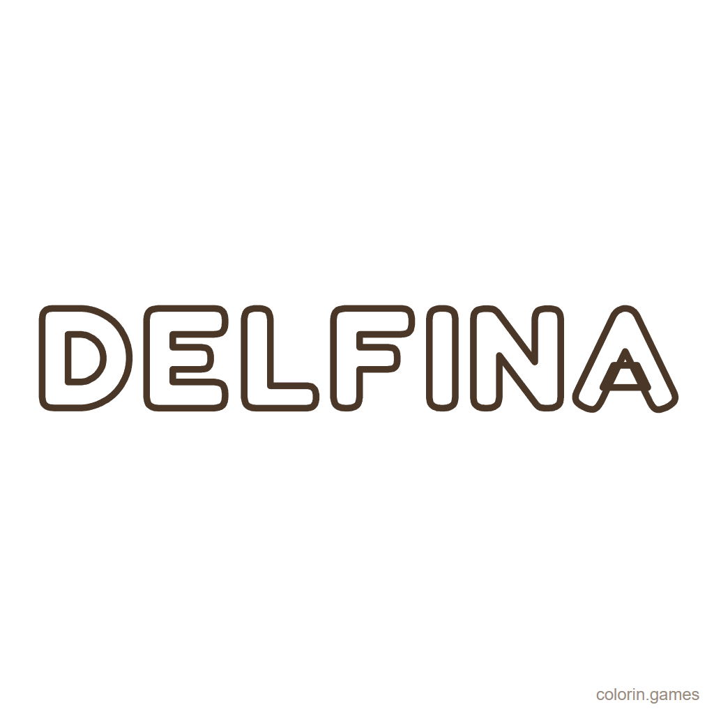 Nombre Delfina para colorear