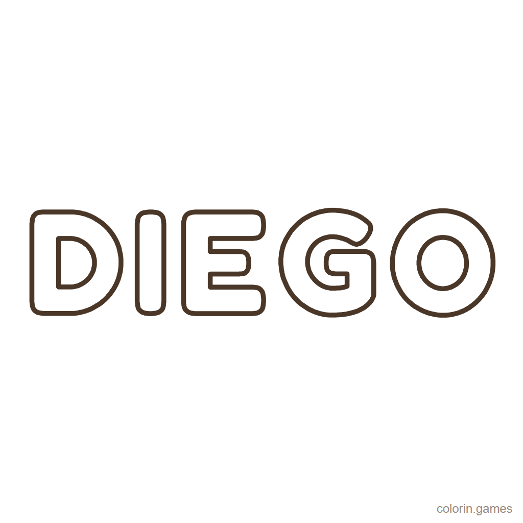Nombre Diego para colorear