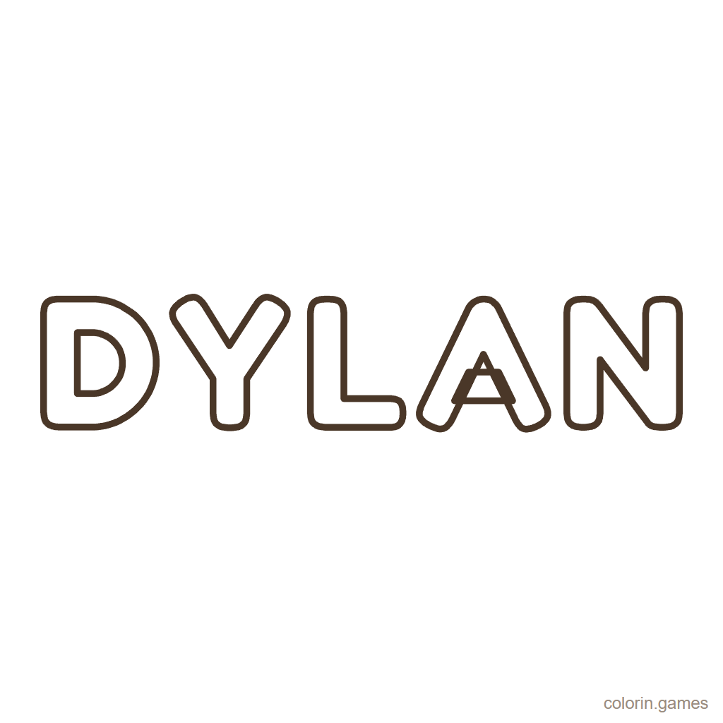 Nombre Dylan para colorear