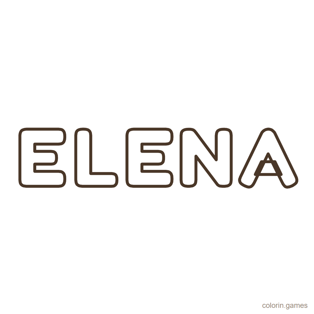 Nombre Elena para colorear