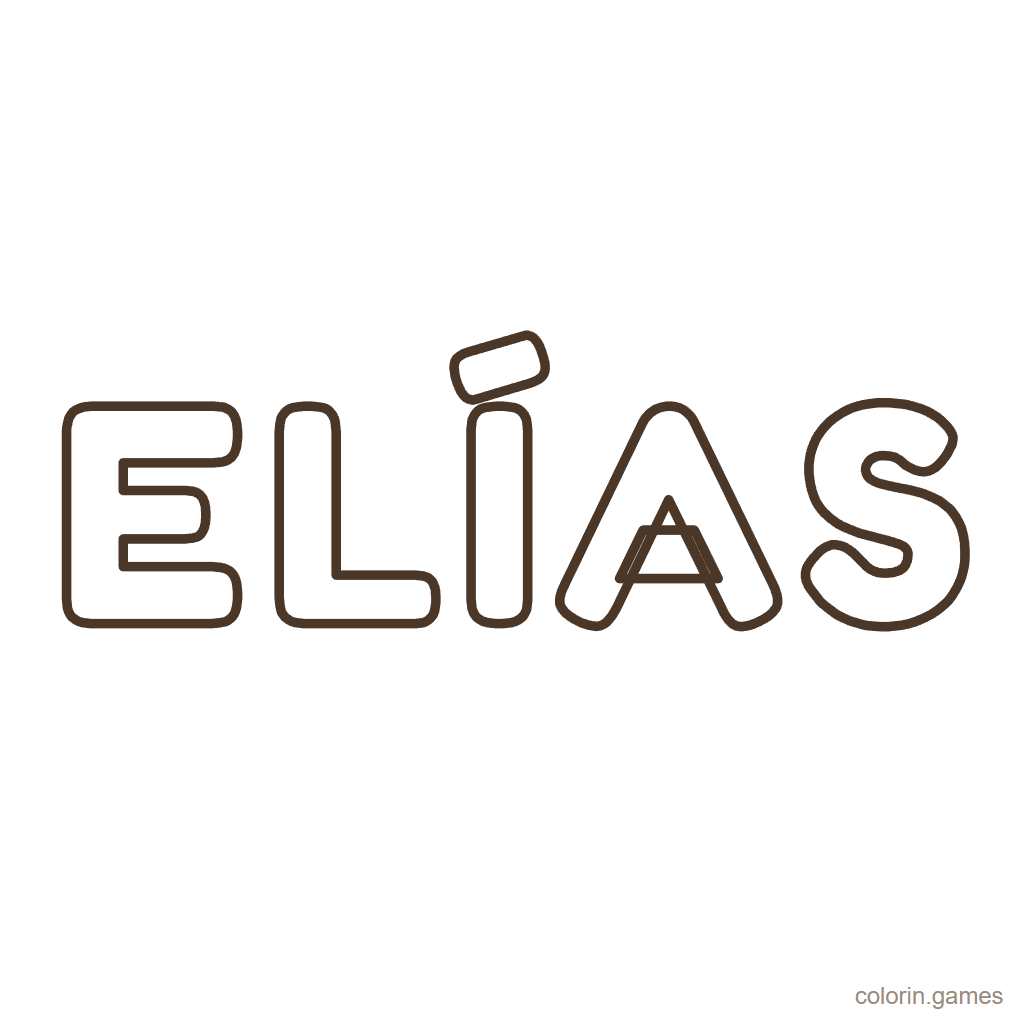 Nombre Elías para colorear
