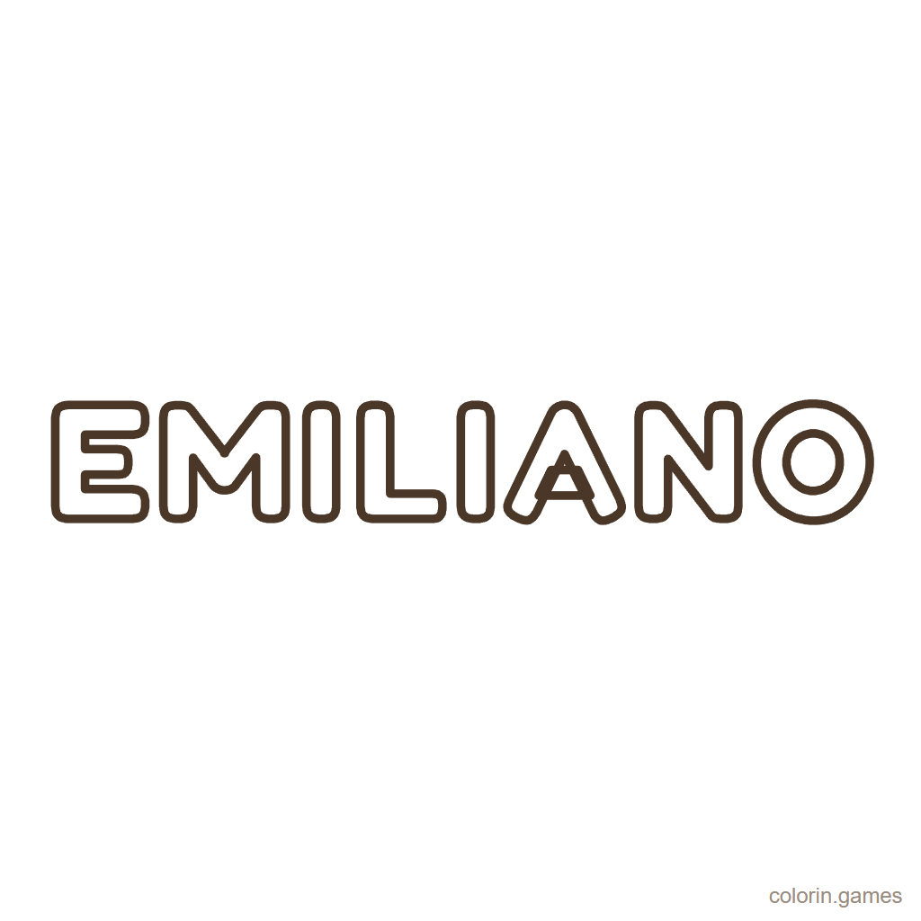 Nombre Emiliano para colorear