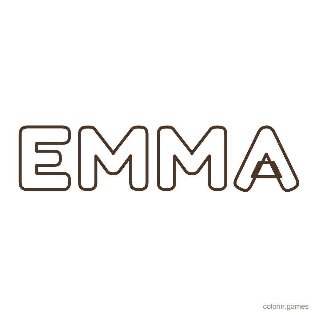 Nombre Emma para colorear
