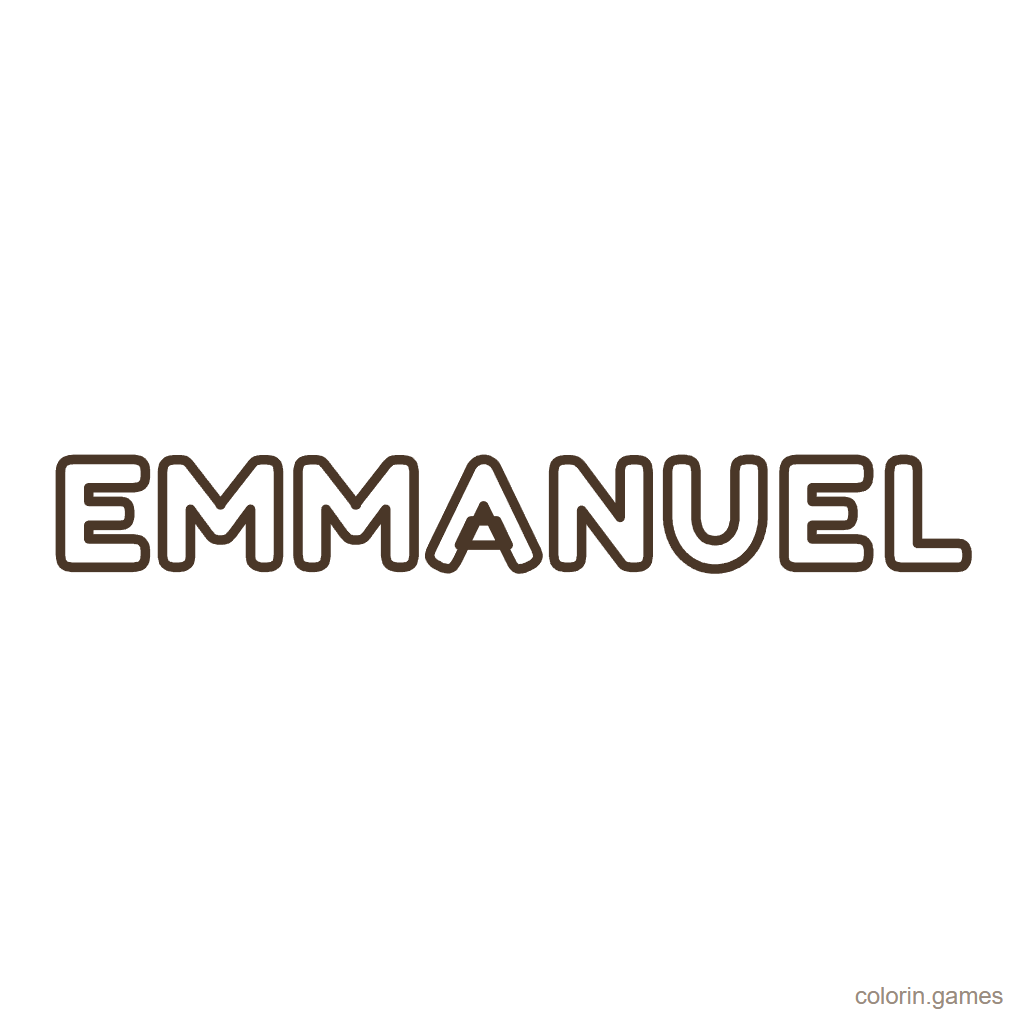 Nombre Emmanuel para colorear