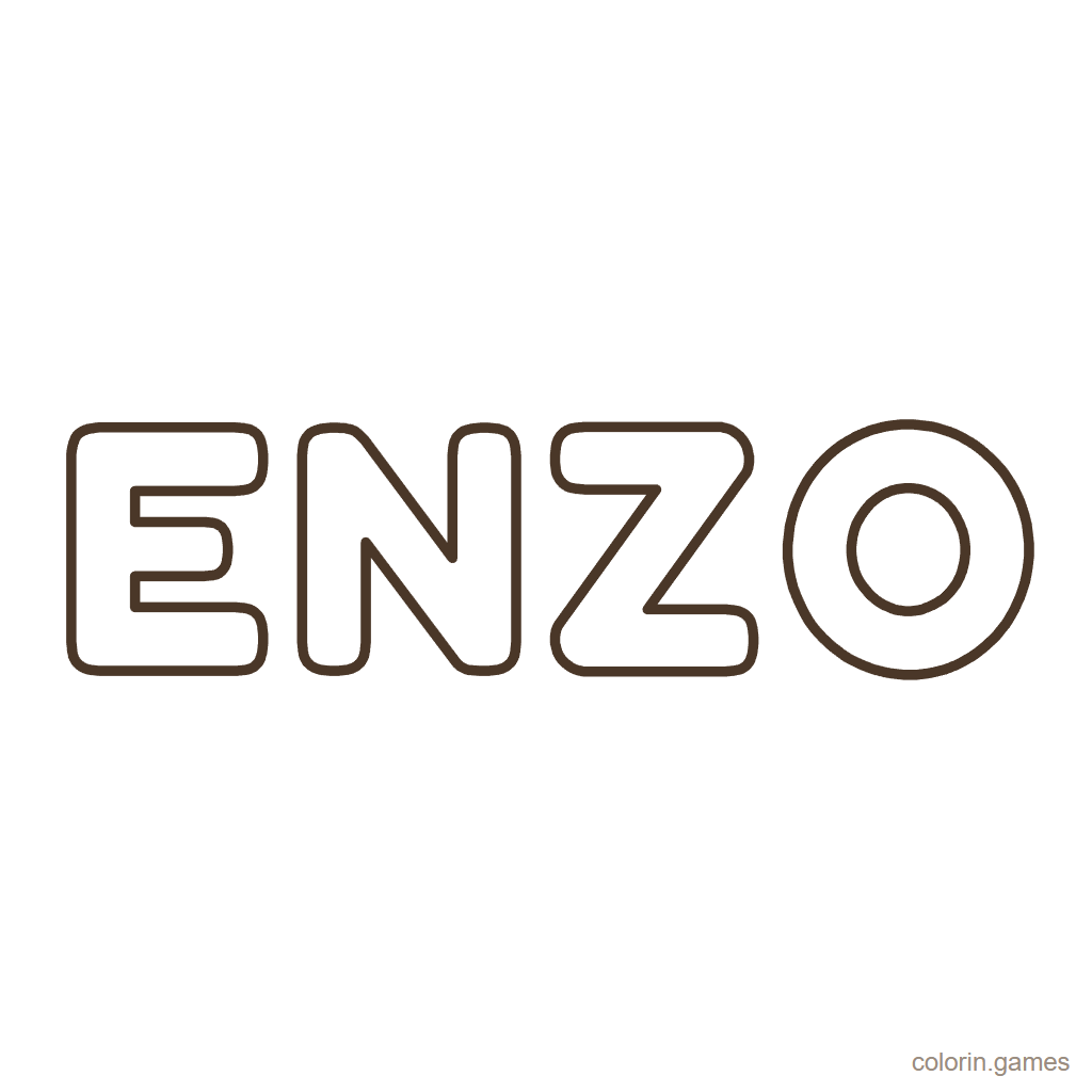 Nombre Enzo para colorear