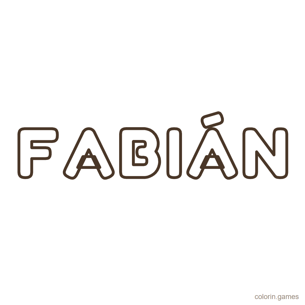 Nombre Fabián para colorear
