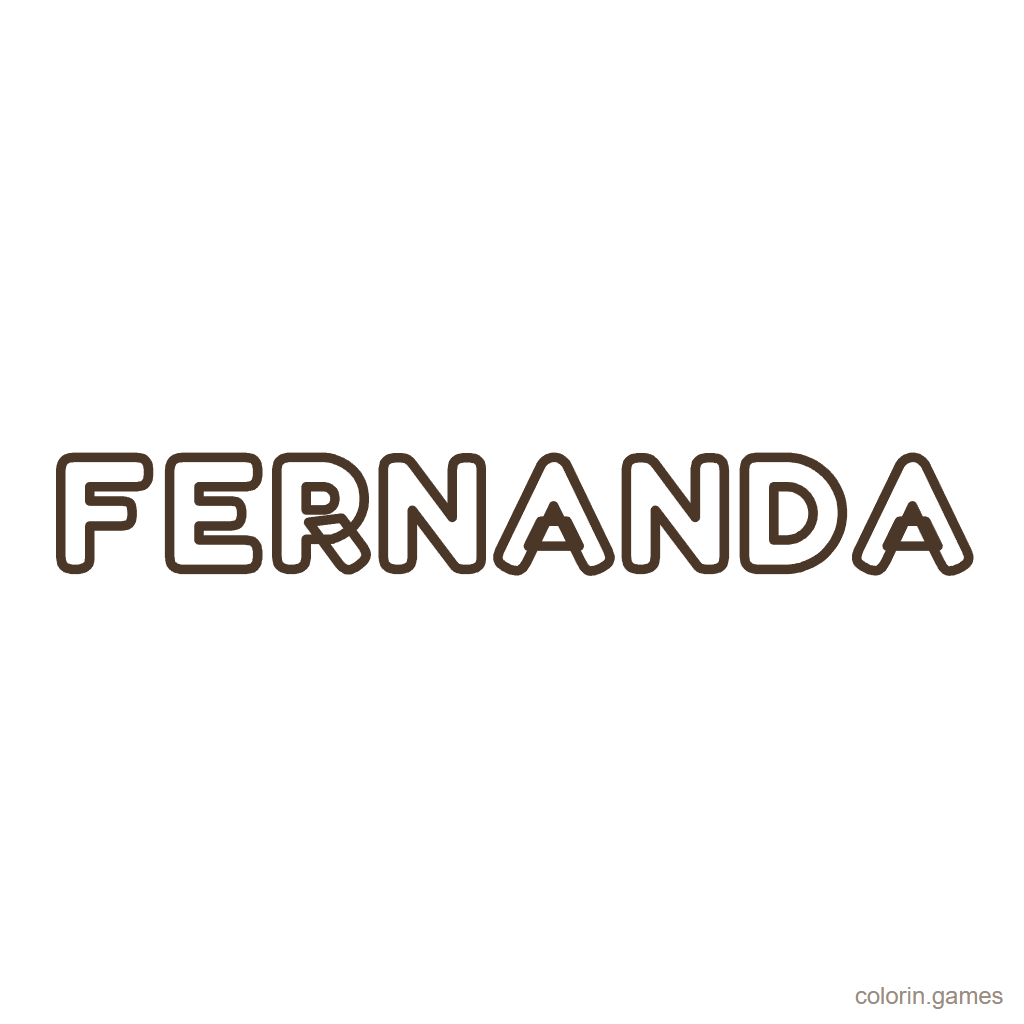 Nombre Fernanda para colorear
