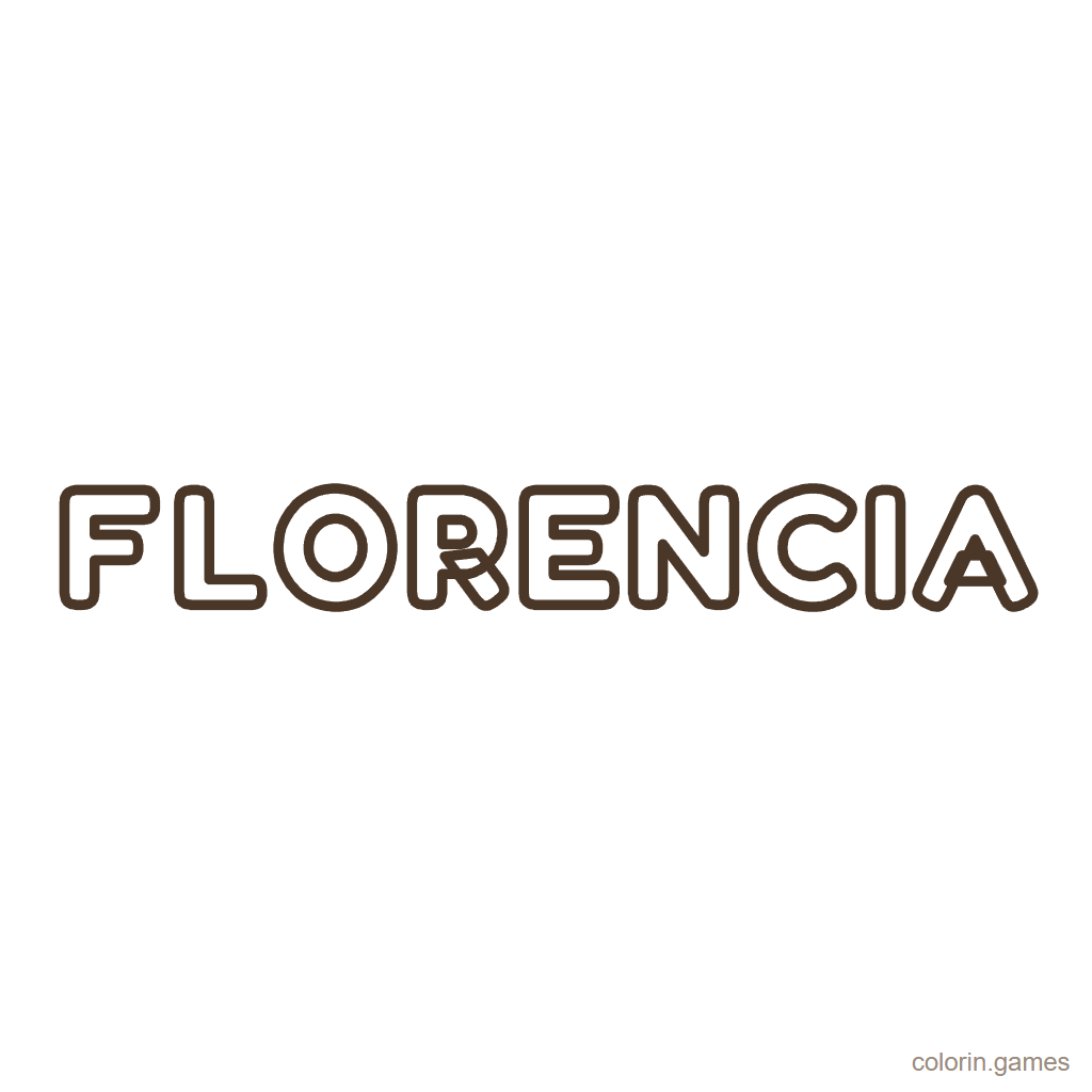Nombre Florencia para colorear