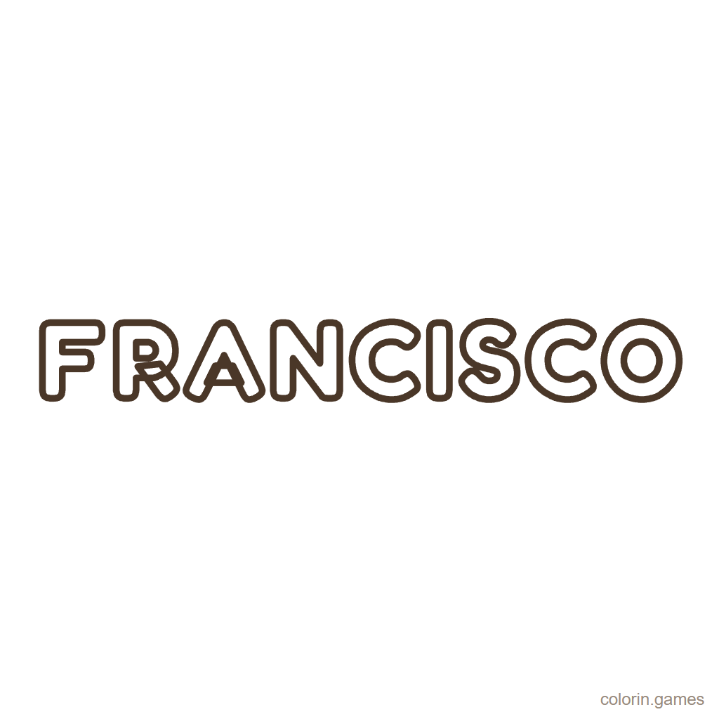 Nombre Francisco para colorear