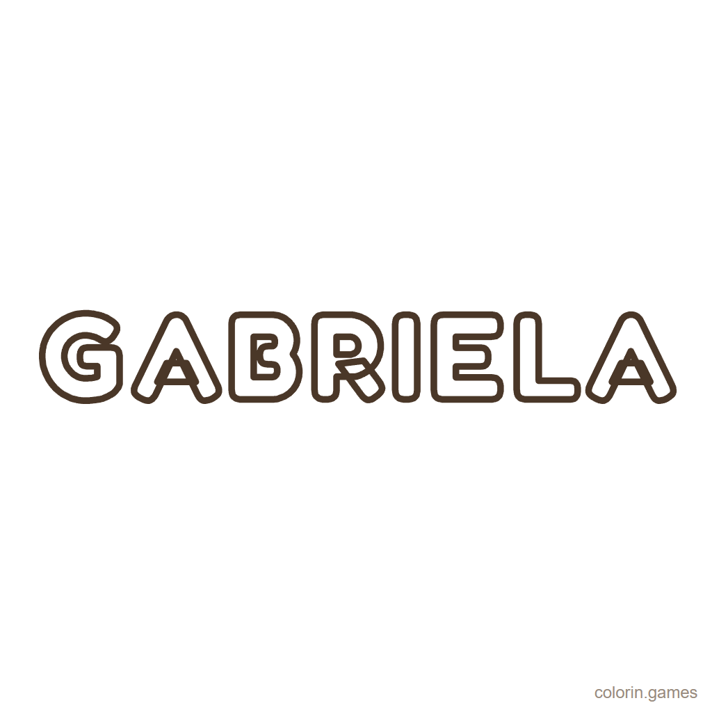 Nombre Gabriela para colorear